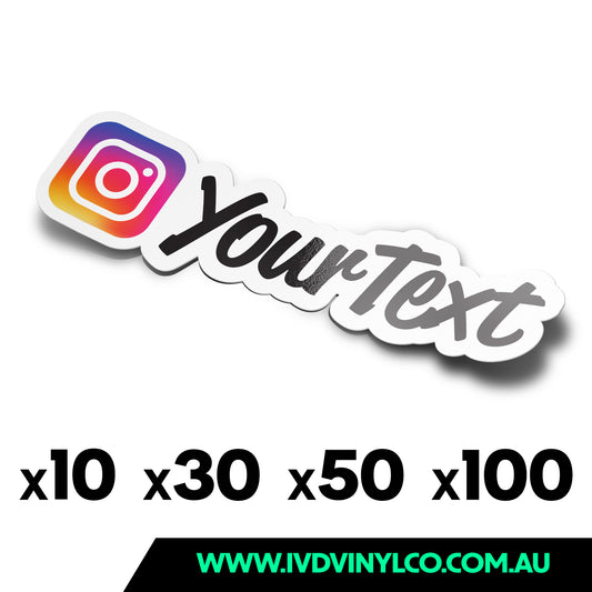 Custom Instagram Printed Sticker - Pack x10/30/50/100