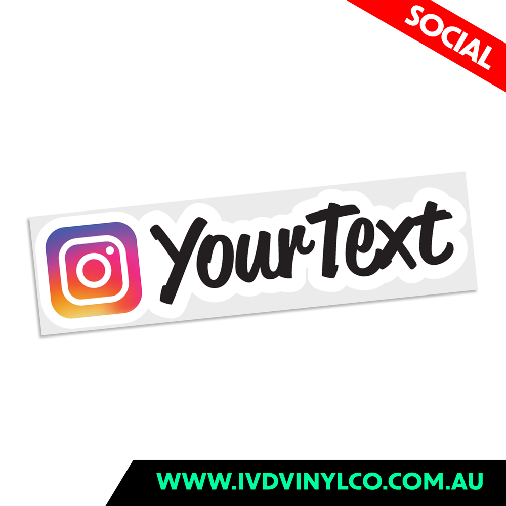 Custom Instagram Printed Sticker - Pack x10/30/50/100