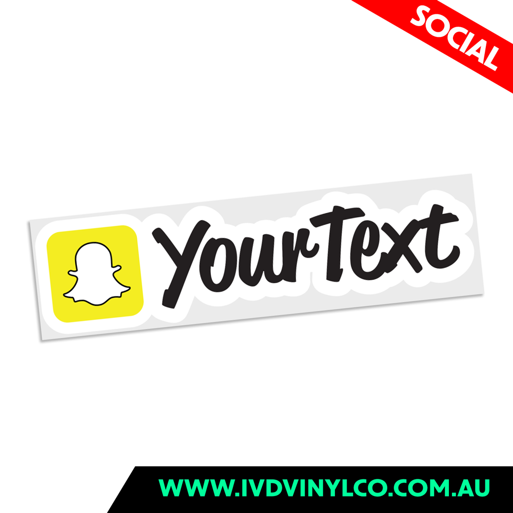 Custom Snapchat Printed Sticker - Pack x10/30/50/100